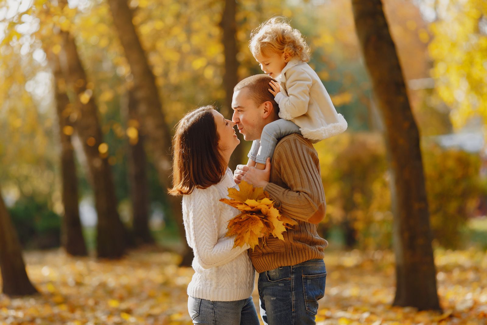 Family in casual clothing